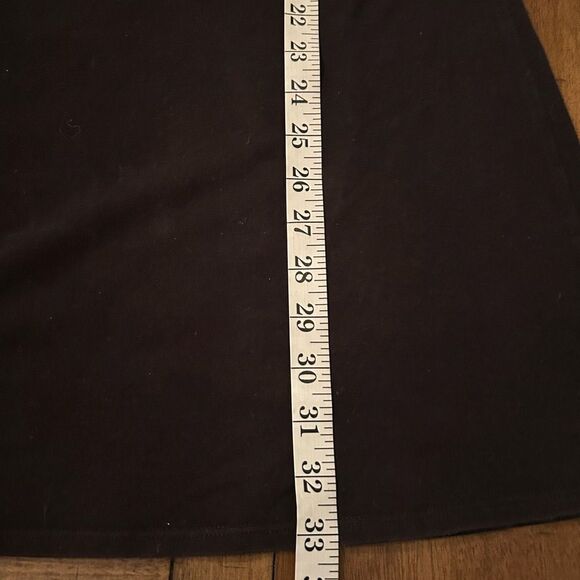 Eileen Fisher Black Organic Cotton Lycra Short Sleeve Mini Dress Small Petite - Picture 7 of 9